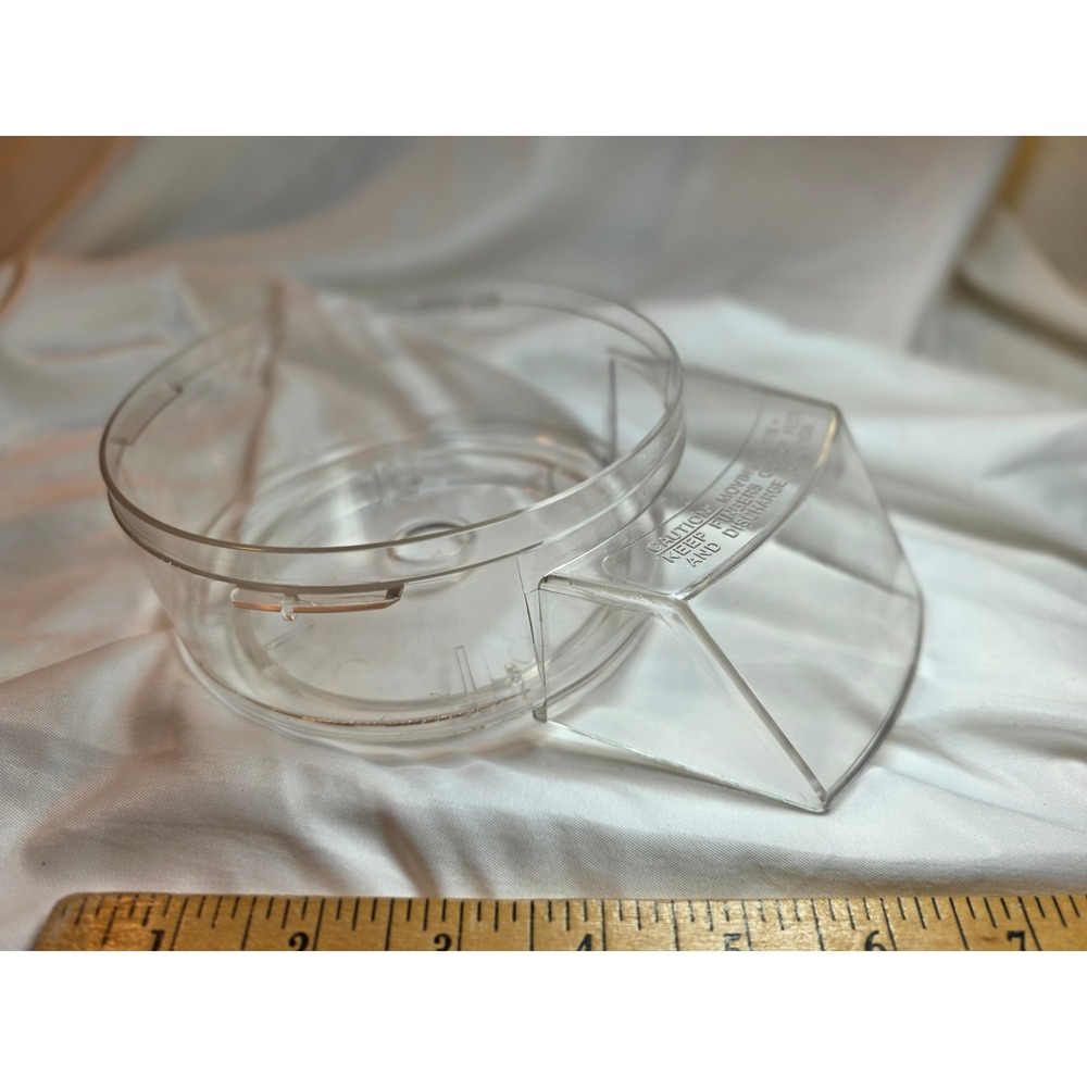 Kenmore Short Order Food Processor Replacement Work Bowl Cover Lid Clear Chute
